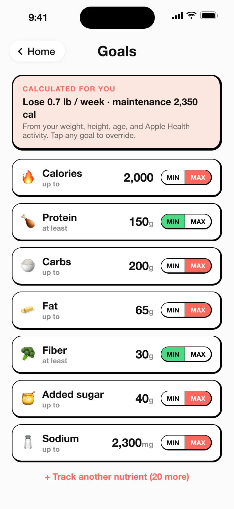 Set for you, editable by you